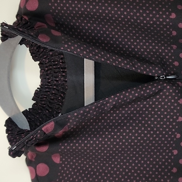 WHO WHAT WEAR polka dot micro dot mock neck midi dress - Picture 5 of 7